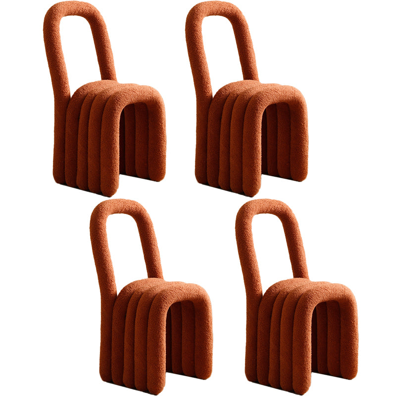 Silla lateral moderna de la cocina de las sillas laterales de las lanas de cordero 16" espalda abierta ancha que cena la silla lateral