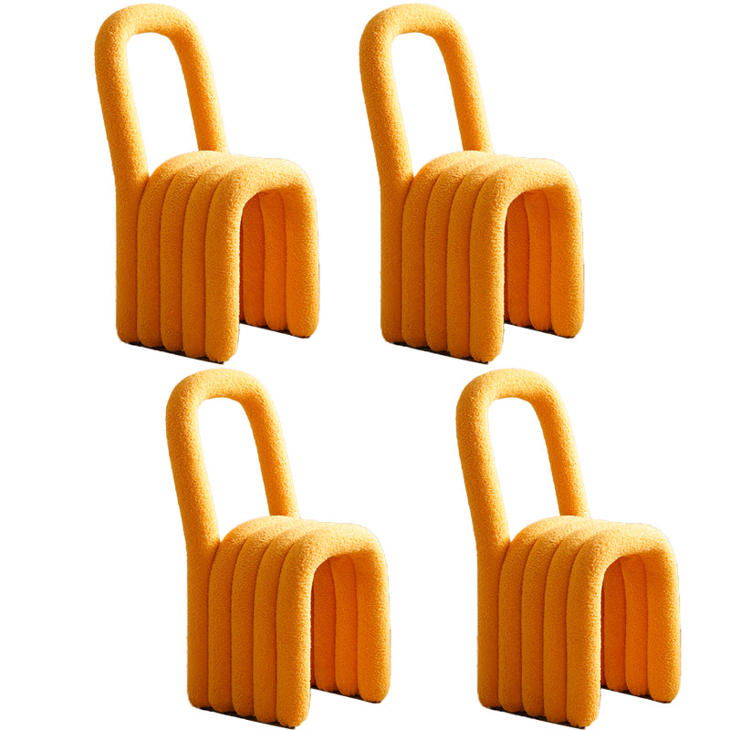 Silla lateral moderna de la cocina de las sillas laterales de las lanas de cordero 16" espalda abierta ancha que cena la silla lateral