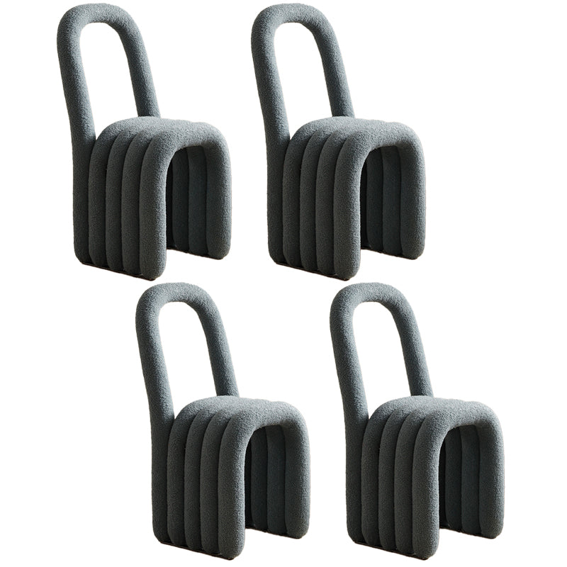 Silla lateral moderna de la cocina de las sillas laterales de las lanas de cordero 16" espalda abierta ancha que cena la silla lateral