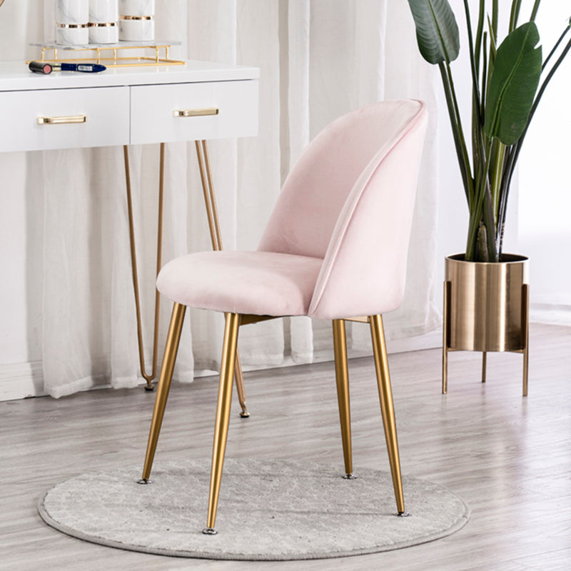 Glam Style 16.5'' Wide Dining Room Chair Solid Back Side Chair with 4 Legs for Home Use