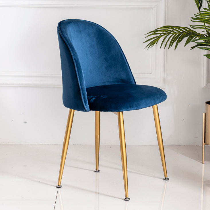 Glam Style 16.5'' Wide Dining Room Chair Solid Back Side Chair with 4 Legs for Home Use