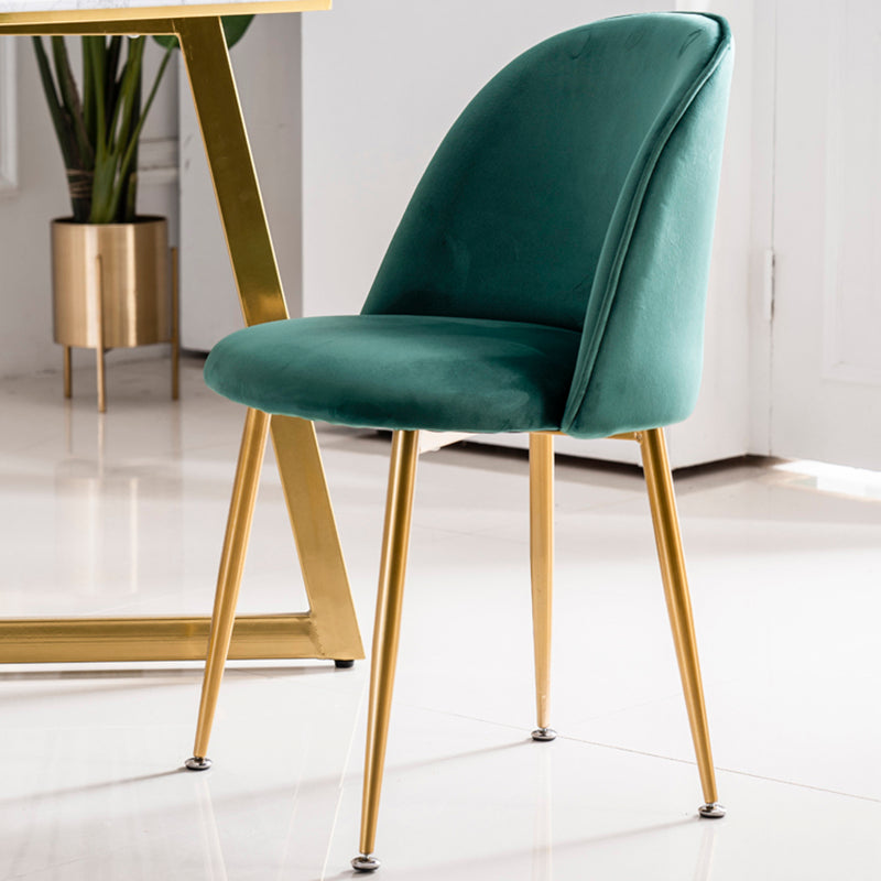 Glam Style 16.5'' Wide Dining Room Chair Solid Back Side Chair with 4 Legs for Home Use