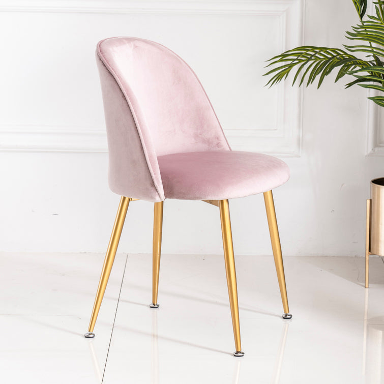 Glam Style 16.5'' Wide Dining Room Chair Solid Back Side Chair with 4 Legs for Home Use
