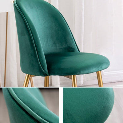 Glam Style 16.5'' Wide Dining Room Chair Solid Back Side Chair with 4 Legs for Home Use