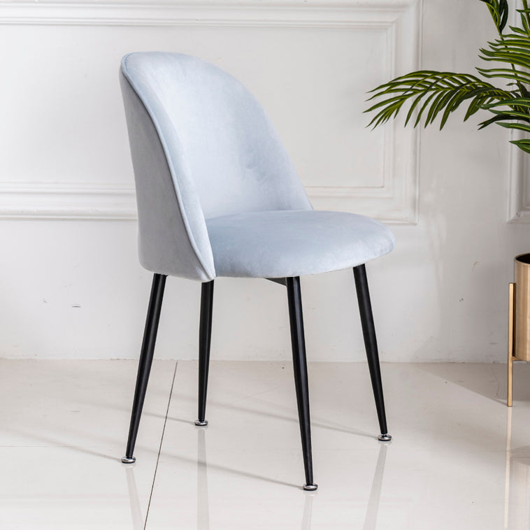 Glam Style 16.5'' Wide Dining Room Chair Solid Back Side Chair with 4 Legs for Home Use