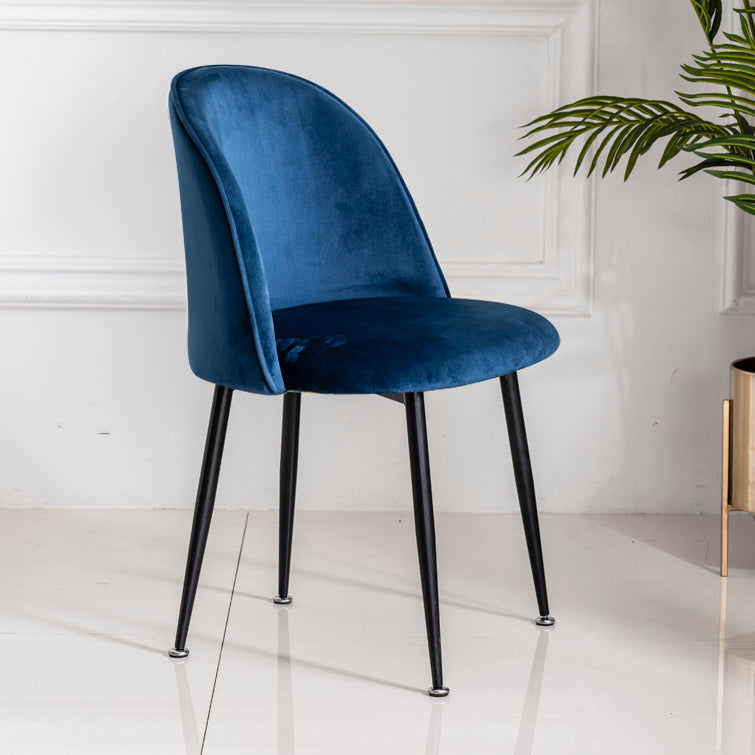 Glam Style 16.5'' Wide Dining Room Chair Solid Back Side Chair with 4 Legs for Home Use