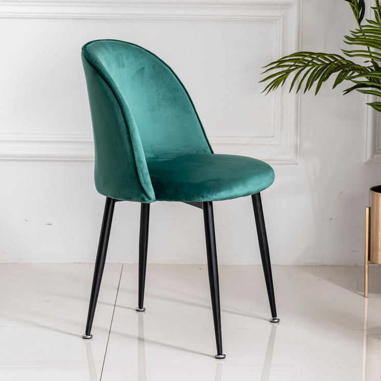 Glam Style 16.5'' Wide Dining Room Chair Solid Back Side Chair with 4 Legs for Home Use