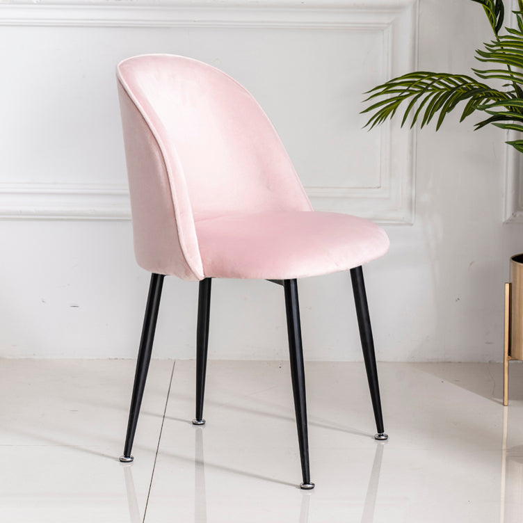 Glam Style 16.5'' Wide Dining Room Chair Solid Back Side Chair with 4 Legs for Home Use