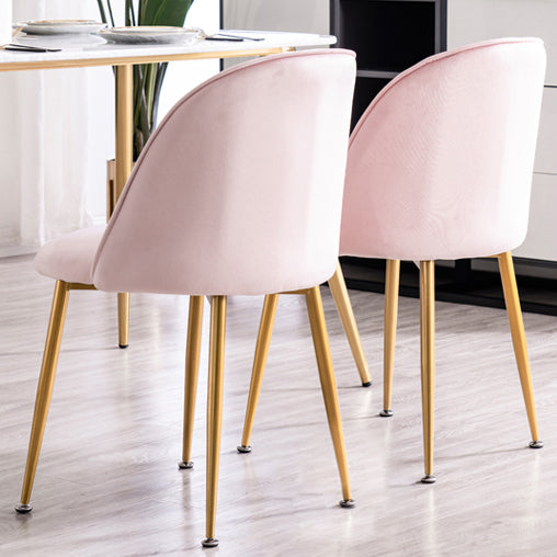 Glam Style 16.5'' Wide Dining Room Chair Solid Back Side Chair with 4 Legs for Home Use