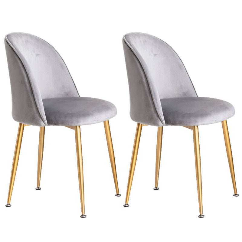 Glam Style 16.5'' Wide Dining Room Chair Solid Back Side Chair with 4 Legs for Home Use