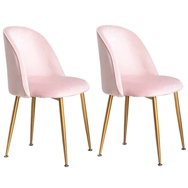 Glam Style 16.5'' Wide Dining Room Chair Solid Back Side Chair with 4 Legs for Home Use