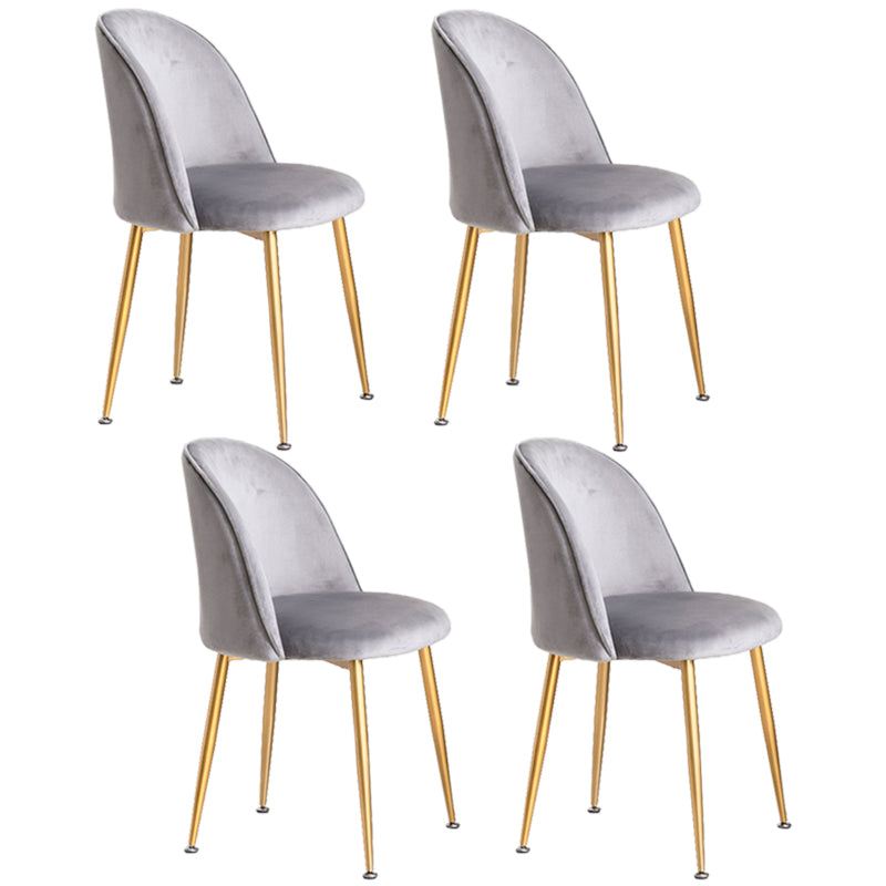 Glam Style 16.5'' Wide Dining Room Chair Solid Back Side Chair with 4 Legs for Home Use