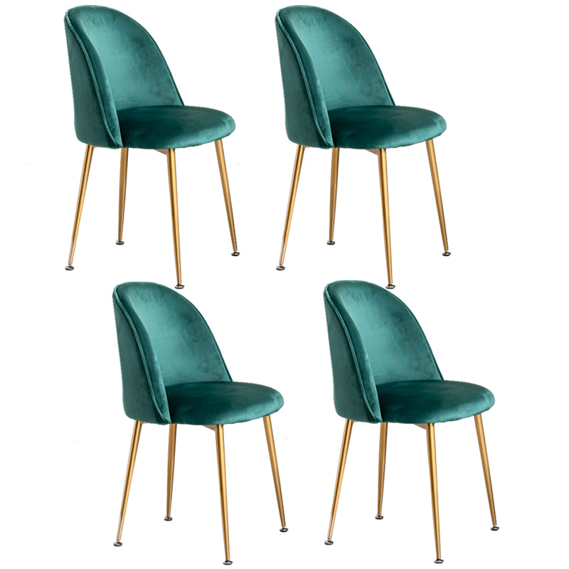 Glam Style 16.5'' Wide Dining Room Chair Solid Back Side Chair with 4 Legs for Home Use