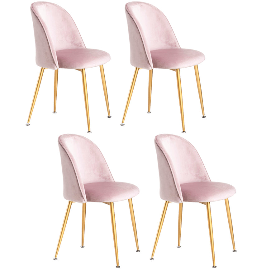 Glam Style 16.5'' Wide Dining Room Chair Solid Back Side Chair with 4 Legs for Home Use
