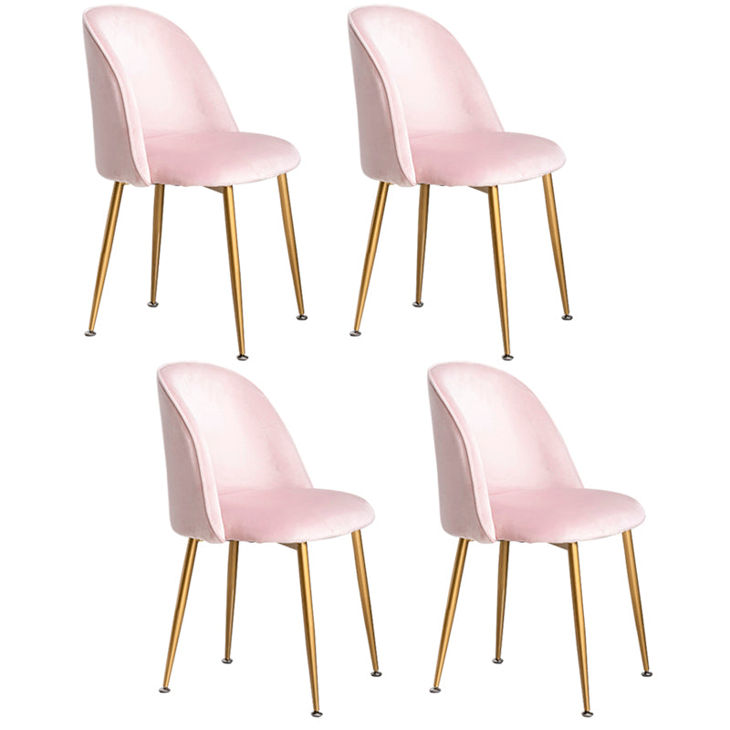 Glam Style 16.5'' Wide Dining Room Chair Solid Back Side Chair with 4 Legs for Home Use