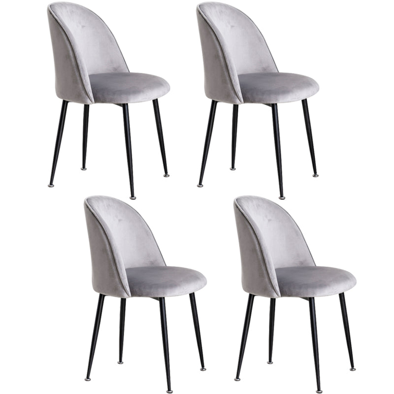 Glam Style 16.5'' Wide Dining Room Chair Solid Back Side Chair with 4 Legs for Home Use