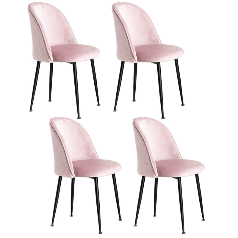 Glam Style 16.5'' Wide Dining Room Chair Solid Back Side Chair with 4 Legs for Home Use