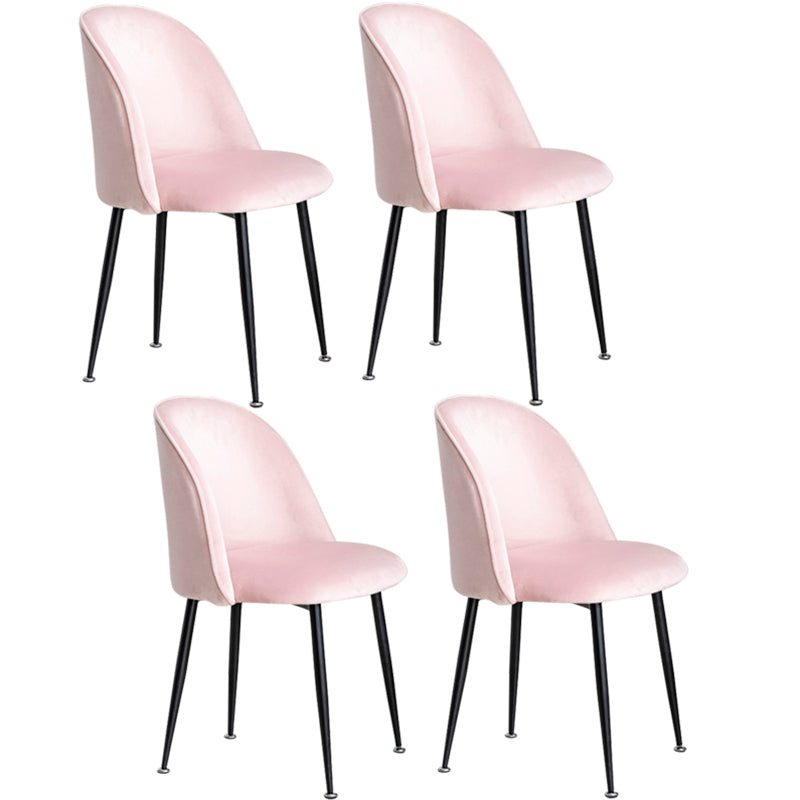 Glam Style 16.5'' Wide Dining Room Chair Solid Back Side Chair with 4 Legs for Home Use