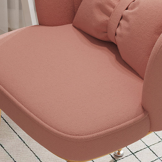 Glam Dining Room Chair 16.5'' Wide Solid Back Chair with 4 Metal Legs for Home Use