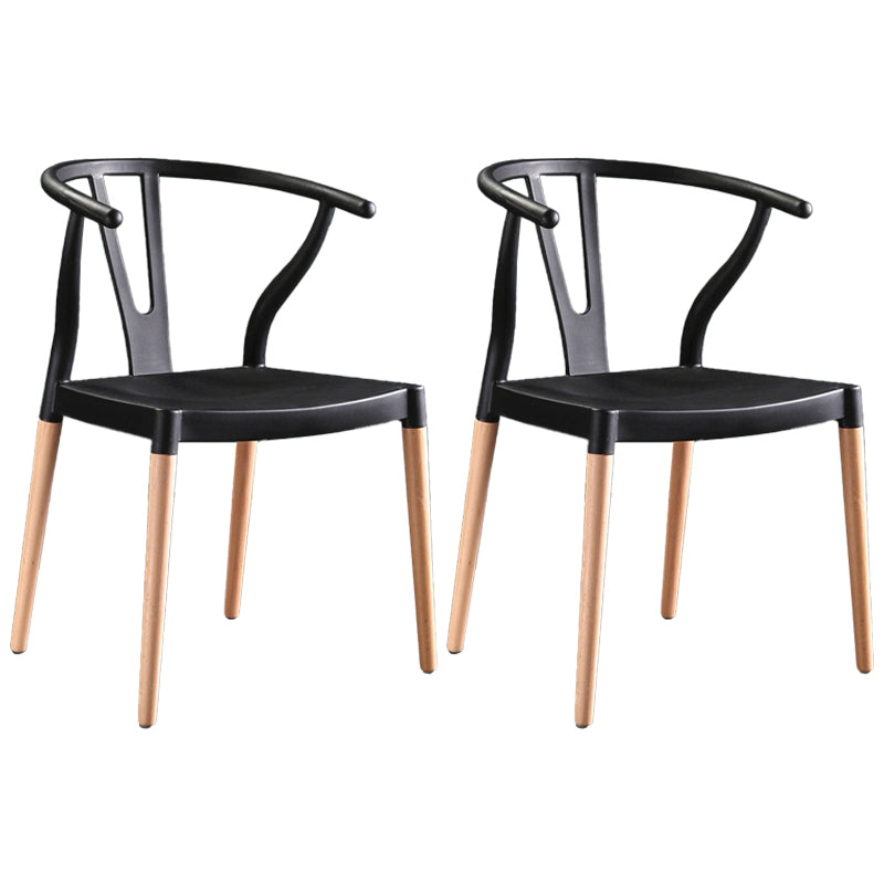 Chaise d'intérieur avec base en bois, chaise d'appoint Wishborn de 22 pouces de large avec 4 pieds pour restaurant