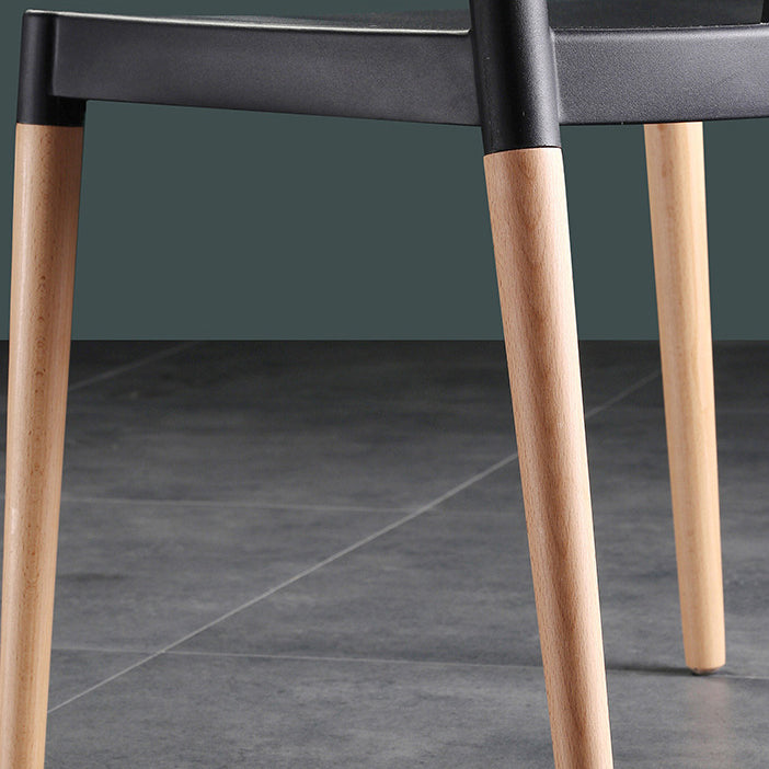 Chaise d'intérieur avec base en bois, chaise d'appoint Wishborn de 22 pouces de large avec 4 pieds pour restaurant