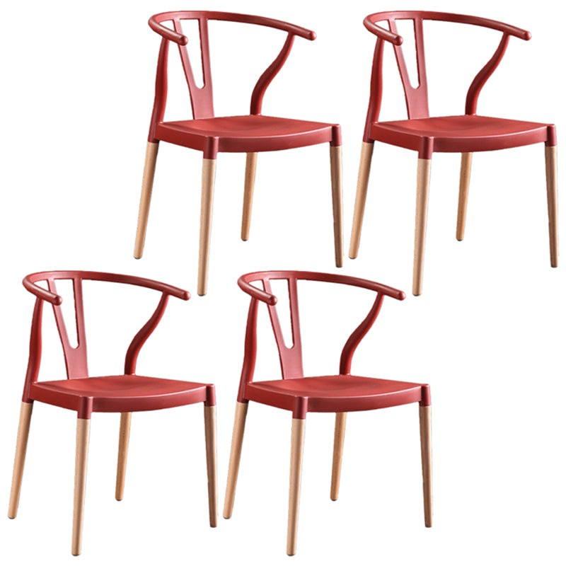 Chaise d'intérieur avec base en bois, chaise d'appoint Wishborn de 22 pouces de large avec 4 pieds pour restaurant