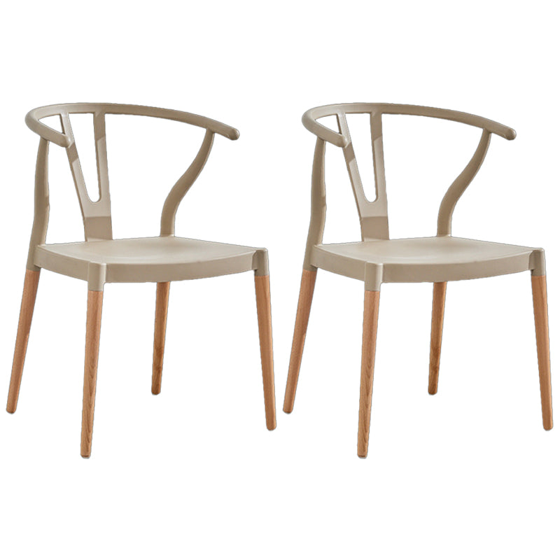 Chaise d'intérieur avec base en bois, chaise d'appoint Wishborn de 22 pouces de large avec 4 pieds pour restaurant
