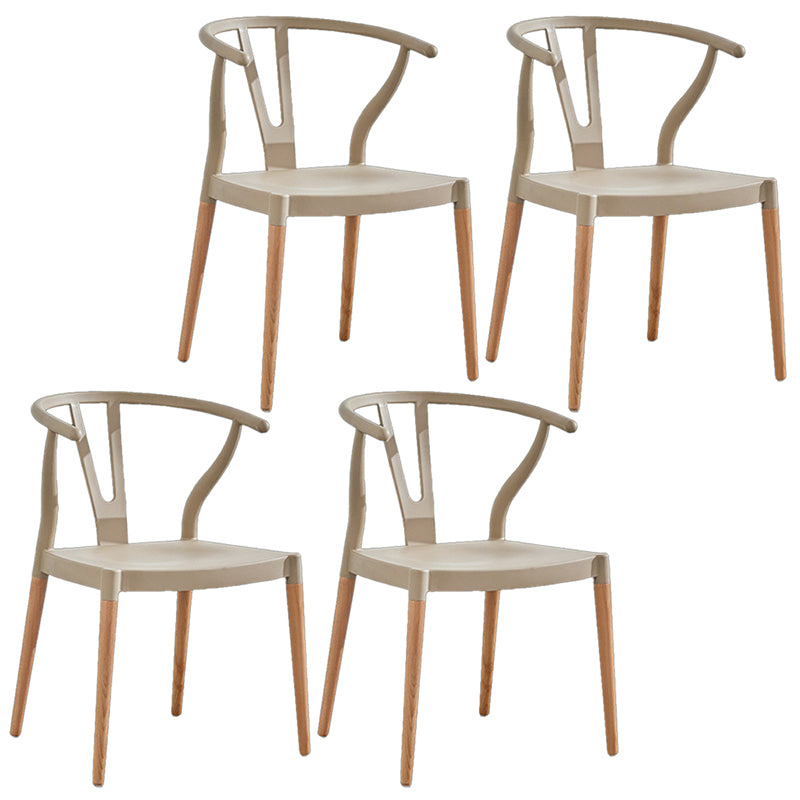 Chaise d'intérieur avec base en bois, chaise d'appoint Wishborn de 22 pouces de large avec 4 pieds pour restaurant