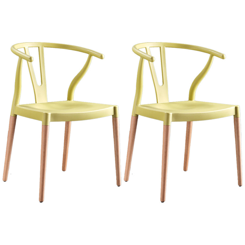 Chaise d'intérieur avec base en bois, chaise d'appoint Wishborn de 22 pouces de large avec 4 pieds pour restaurant