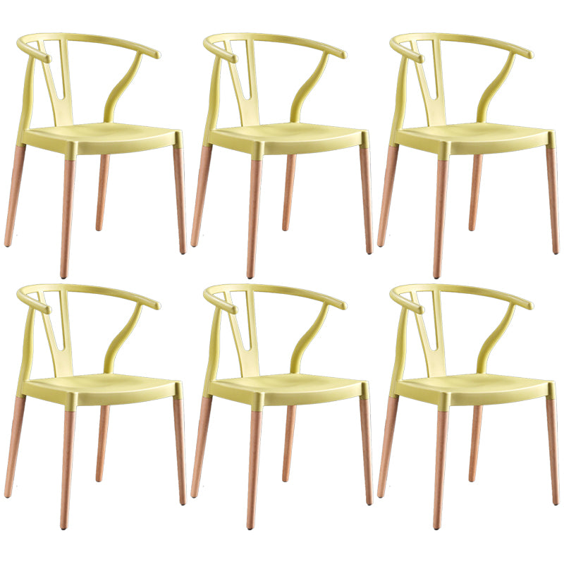 Chaise d'intérieur avec base en bois, chaise d'appoint Wishborn de 22 pouces de large avec 4 pieds pour restaurant