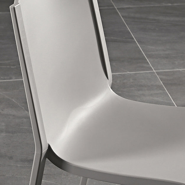 Modern Stackable Square Dining Chair Acrylic Dining Armless Chair for Kitchen