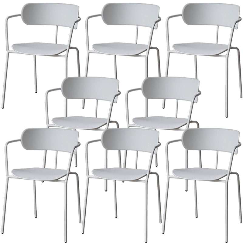 Fauteuil de salle à manger à dossier ouvert industriel, fauteuil de salle à manger mental de cuisine