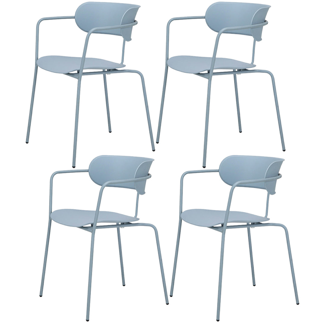 Fauteuil de salle à manger à dossier ouvert industriel, fauteuil de salle à manger mental de cuisine