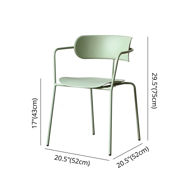 Fauteuil de salle à manger à dossier ouvert industriel, fauteuil de salle à manger mental de cuisine