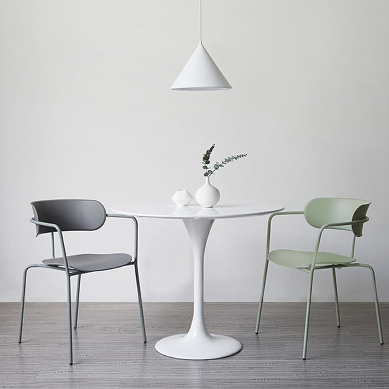 Fauteuil de salle à manger à dossier ouvert industriel, fauteuil de salle à manger mental de cuisine