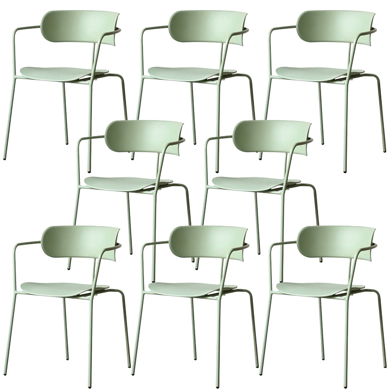 Fauteuil de salle à manger à dossier ouvert industriel, fauteuil de salle à manger mental de cuisine