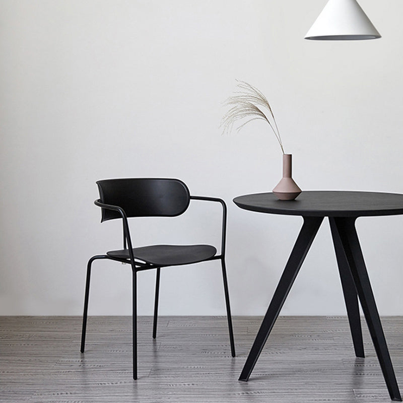 Fauteuil de salle à manger à dossier ouvert industriel, fauteuil de salle à manger mental de cuisine