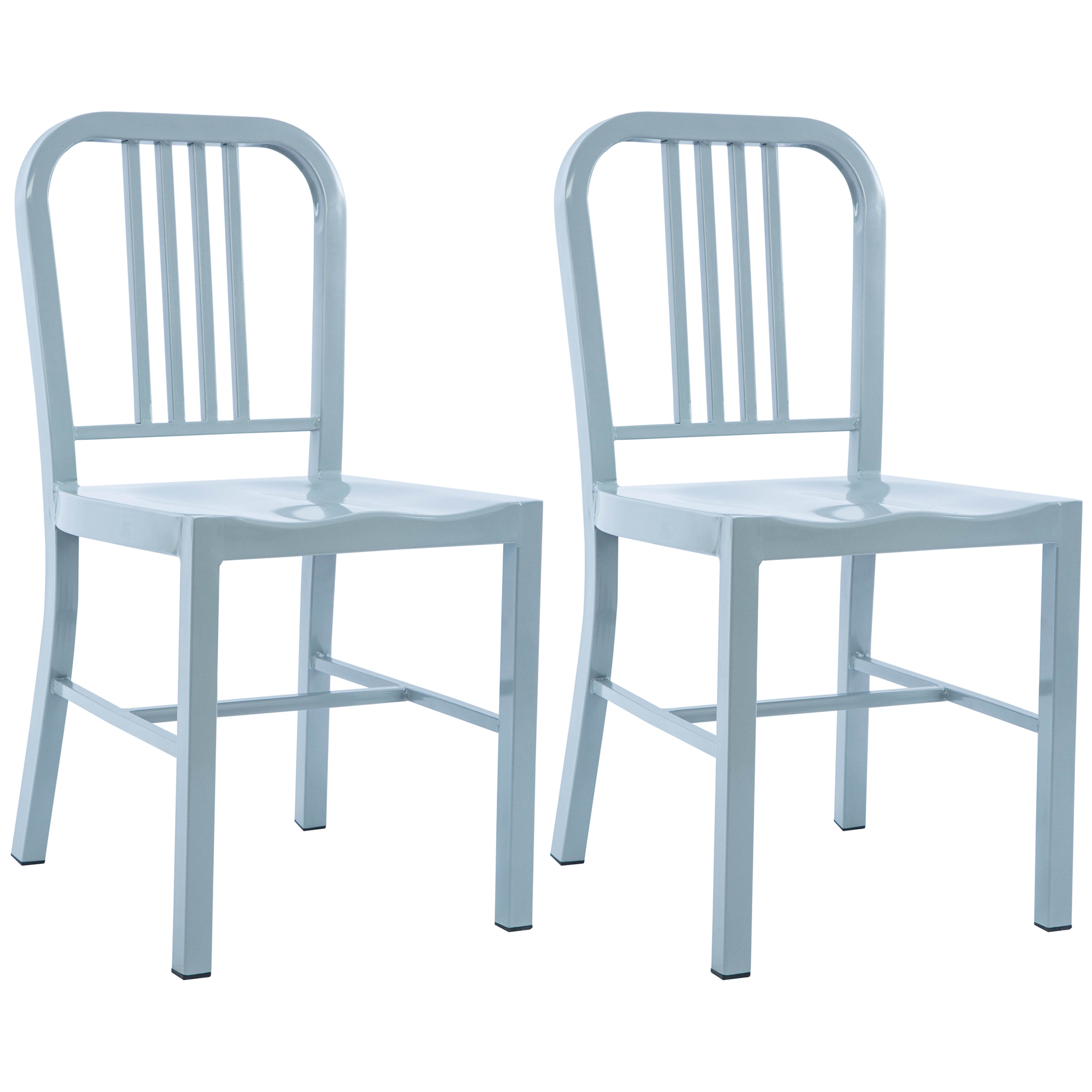 Chaise de salle à manger industrielle Windsor Back Side Atty avec des jambes en métal pour un usage domestique