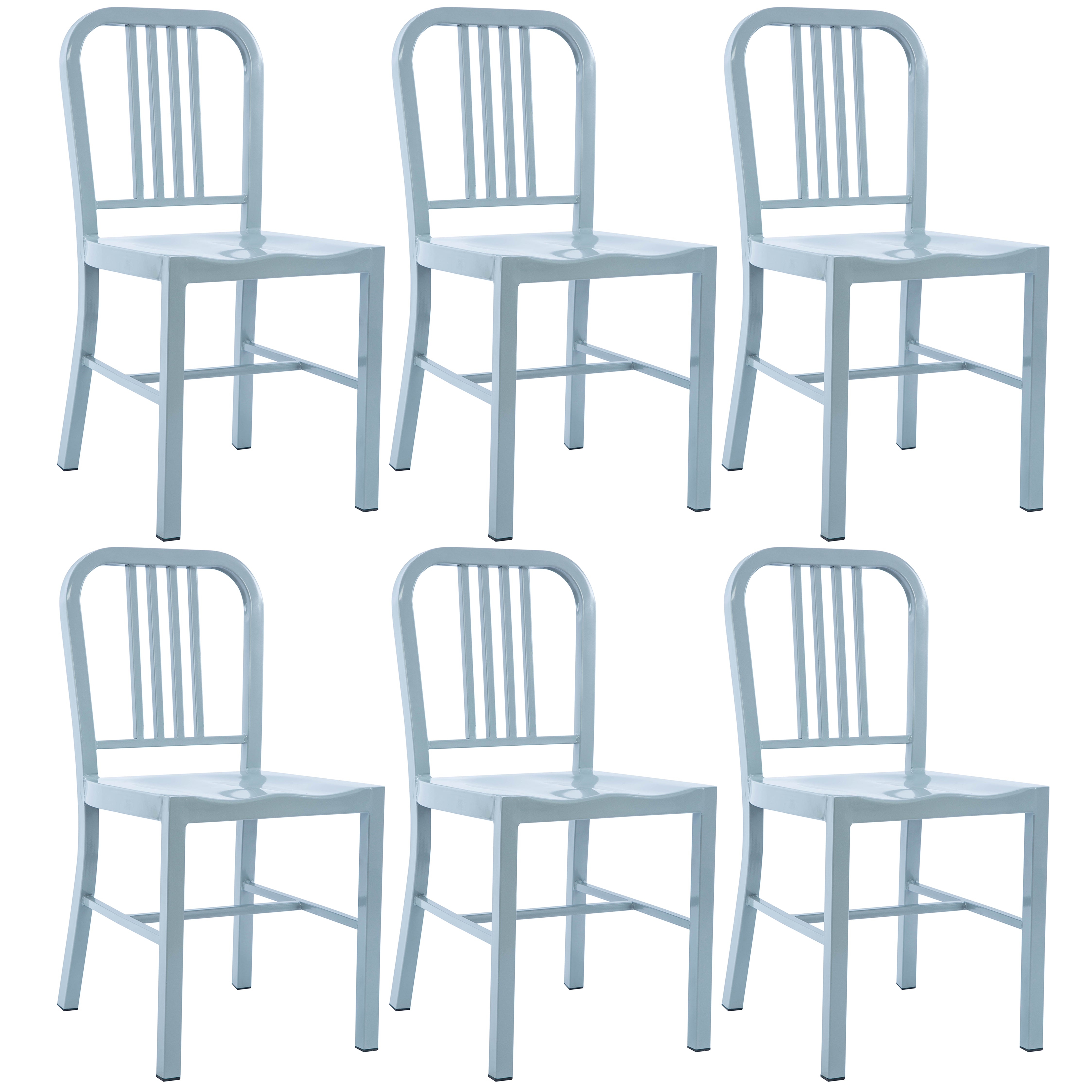 Chaise de salle à manger industrielle Windsor Back Side Atty avec des jambes en métal pour un usage domestique