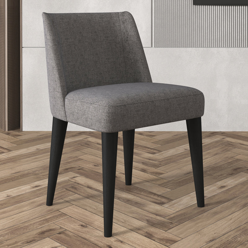 Scandinavian Ash Parsons Chair Gray Wood Dressing Chair in Natural Walnut