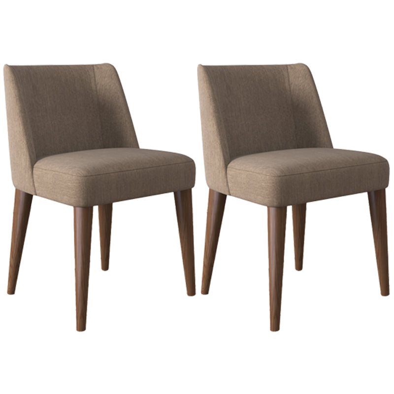 Scandinavian Ash Parsons Chair Gray Wood Dressing Chair in Natural Walnut