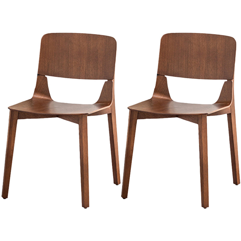Chaise d'appoint de salle à manger en bois contemporaine, chaise d'appoint à dossier ouvert pour cuisine