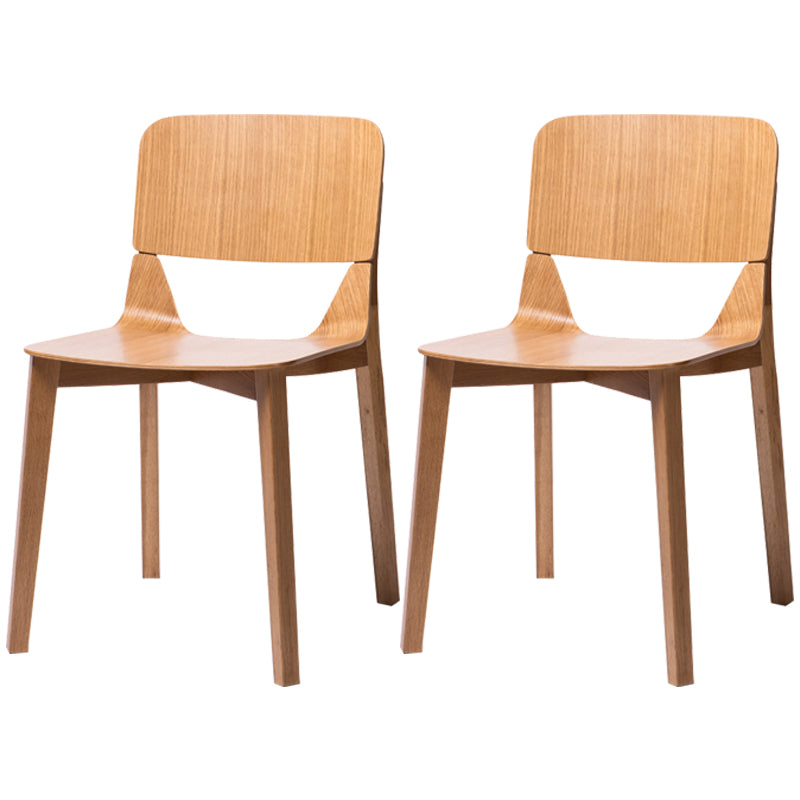 Chaise d'appoint de salle à manger en bois contemporaine, chaise d'appoint à dossier ouvert pour cuisine