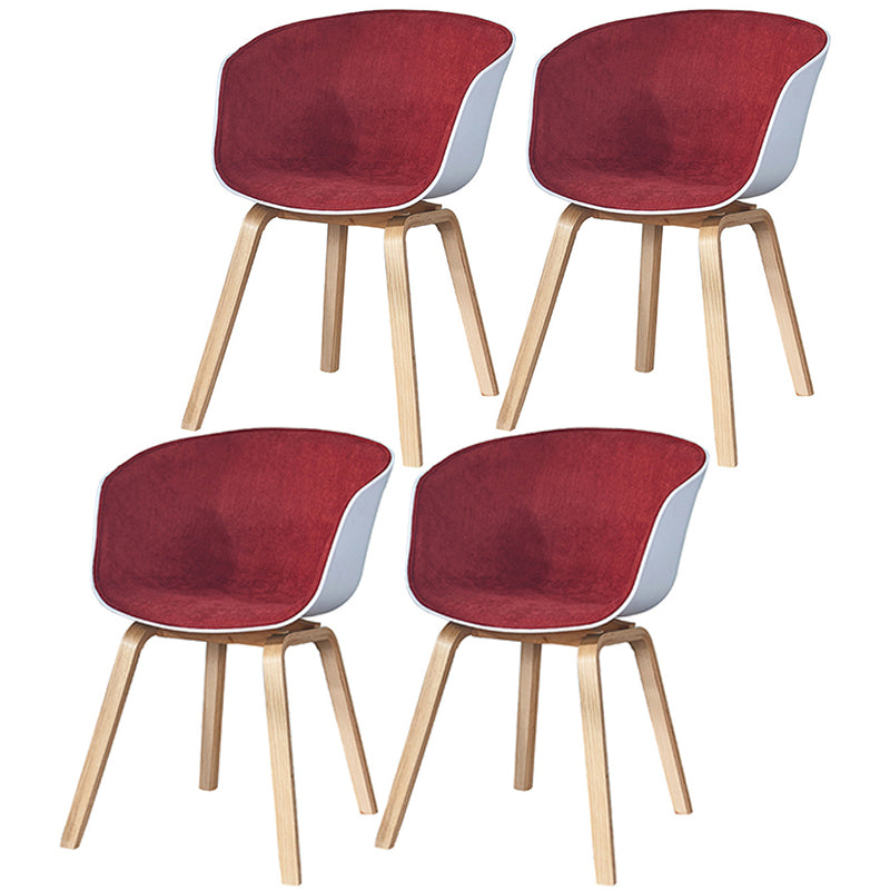 Fauteuil de salle à manger à dossier solide blanc moderne, fauteuil de cuisine en bois