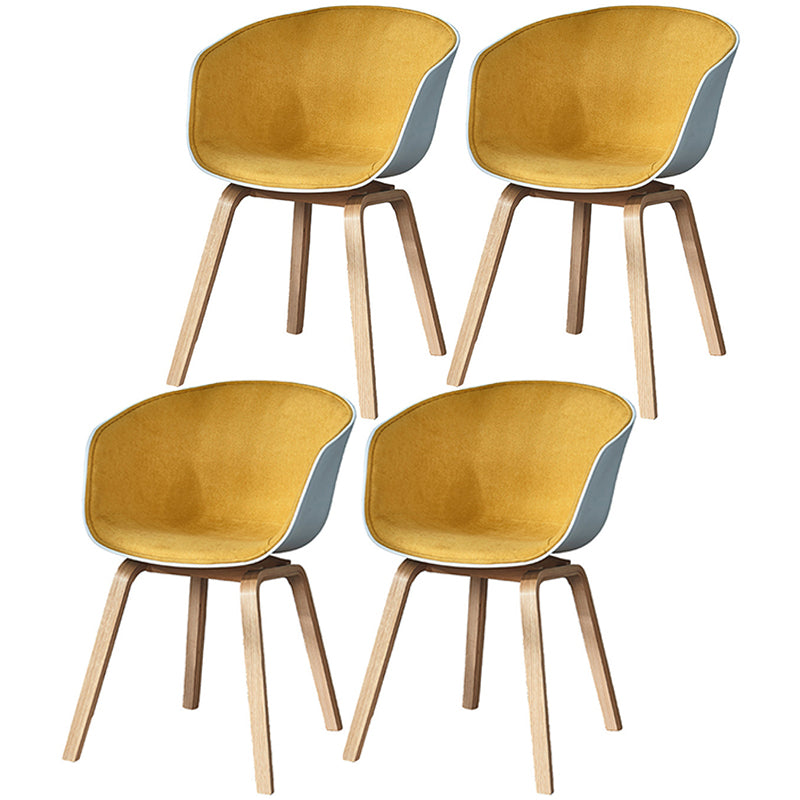 Fauteuil de salle à manger à dossier solide blanc moderne, fauteuil de cuisine en bois