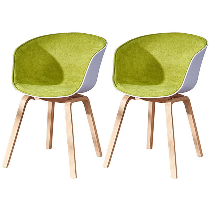 Fauteuil de salle à manger à dossier solide blanc moderne, fauteuil de cuisine en bois