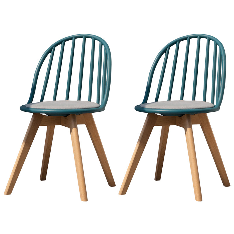 Chaise de salle à manger scandinave, chaise d'appoint à dossier Windsor avec pieds en bois pour usage domestique