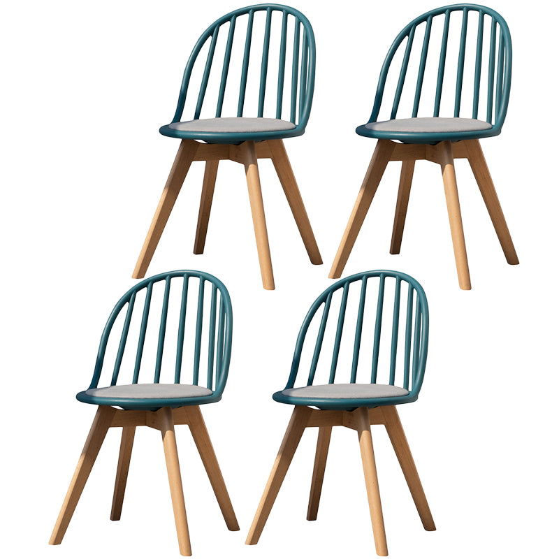 Chaise de salle à manger scandinave, chaise d'appoint à dossier Windsor avec pieds en bois pour usage domestique