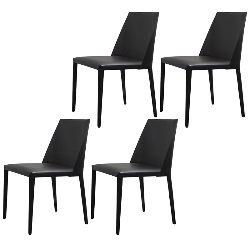 Chaise de salle à manger moderne de 18 po de large, à dossier solide, avec 4 pieds, pour un usage domestique