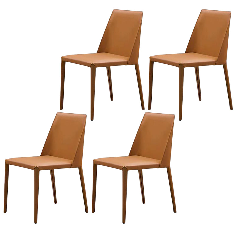 Chaise de salle à manger moderne de 18 po de large, à dossier solide, avec 4 pieds, pour un usage domestique
